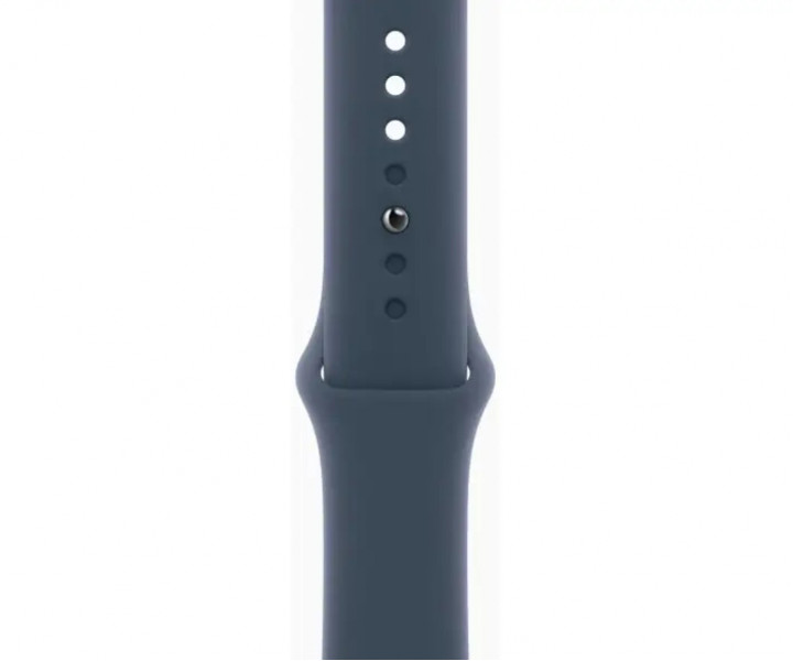 Apple Watch Series 9 GPS 41mm Silver Aluminum Case w. Storm Blue Sport Band - S/M (MR903)